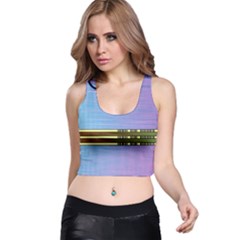 Glitched Vaporwave Hack The Planet Racer Back Crop Top by WetdryvacsLair