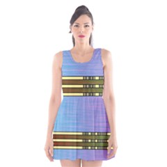 Glitched Vaporwave Hack The Planet Scoop Neck Skater Dress by WetdryvacsLair