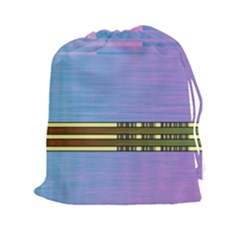 Glitched Vaporwave Hack The Planet Drawstring Pouch (2xl) by WetdryvacsLair