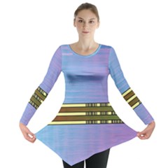 Glitched Vaporwave Hack The Planet Long Sleeve Tunic  by WetdryvacsLair