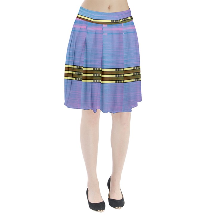 Glitched Vaporwave Hack The Planet Pleated Skirt