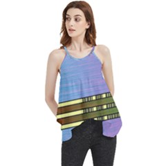 Glitched Vaporwave Hack The Planet Flowy Camisole Tank Top