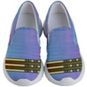 Glitched Vaporwave Hack The Planet Kids Lightweight Slip Ons View1