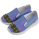 Glitched Vaporwave Hack The Planet Kids Lightweight Slip Ons View2