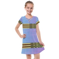 Glitched Vaporwave Hack The Planet Kids  Cross Web Dress by WetdryvacsLair