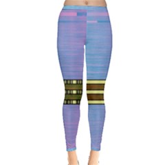 Glitched Vaporwave Hack The Planet Inside Out Leggings by WetdryvacsLair