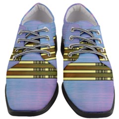 Glitched Vaporwave Hack The Planet Women Heeled Oxford Shoes by WetdryvacsLair