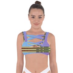 Glitched Vaporwave Hack The Planet Bandaged Up Bikini Top by WetdryvacsLair