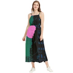 Vaporwave Old Moon Over Nyc Boho Sleeveless Summer Dress by WetdryvacsLair