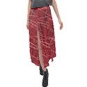 Lava Falls, Bitter Chocolate & Coral Almond Velour Split Maxi Skirt View1