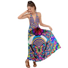 Butterfly Backless Maxi Beach Dress