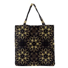 Black And Gold Pattern Grocery Tote Bag by Dazzleway