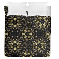 Black And Gold Pattern Duvet Cover Double Side (queen Size) by Dazzleway