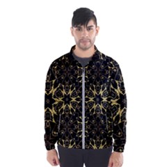 Black And Gold Pattern Men s Windbreaker by Dazzleway