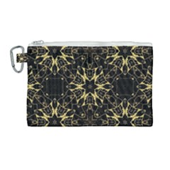 Black And Gold Pattern Canvas Cosmetic Bag (large) by Dazzleway