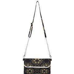 Black And Gold Pattern Mini Crossbody Handbag by Dazzleway