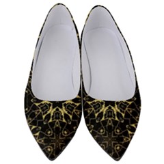 Black And Gold Pattern Women s Low Heels by Dazzleway