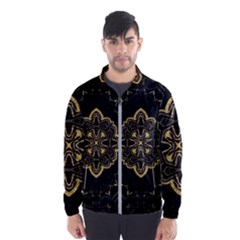 Ornate Black And Gold Men s Windbreaker by Dazzleway