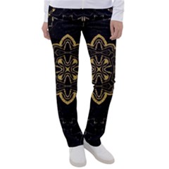 Ornate Black And Gold Women s Casual Pants by Dazzleway