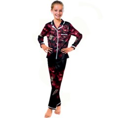 Love Deception Concept Artwork Kid s Satin Long Sleeve Pajamas Set by dflcprintsclothing