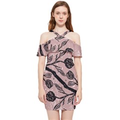 Flowers #7 Shoulder Frill Bodycon Summer Dress