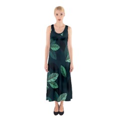 Foliage Sleeveless Maxi Dress