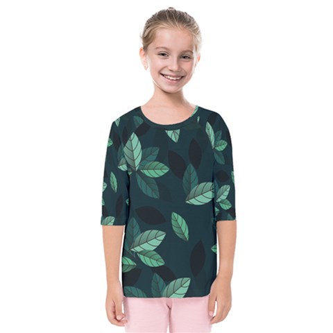 Foliage Kids  Quarter Sleeve Raglan Tee by HermanTelo