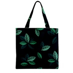 Foliage Zipper Grocery Tote Bag