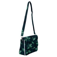 Foliage Shoulder Bag With Back Zipper