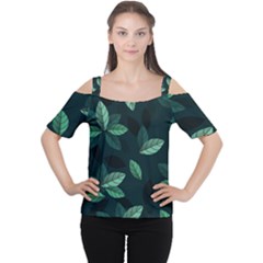 Foliage Cutout Shoulder Tee