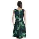 Foliage Sleeveless Waist Tie Chiffon Dress View2