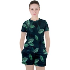 Foliage Women s Tee And Shorts Set