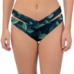 Foliage Double Strap Halter Bikini Bottom