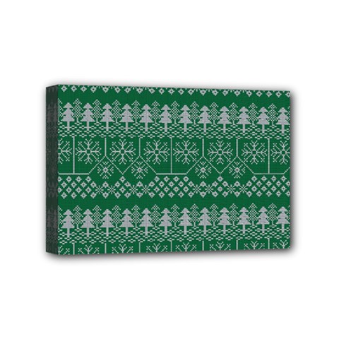 Christmas Knit Digital Mini Canvas 6  X 4  (stretched)