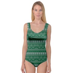 Christmas Knit Digital Princess Tank Leotard 