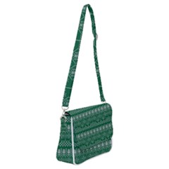 Christmas Knit Digital Shoulder Bag With Back Zipper