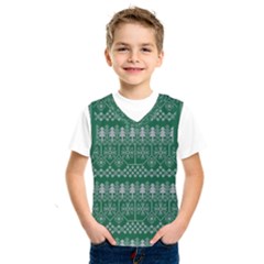 Christmas Knit Digital Kids  Basketball Tank Top