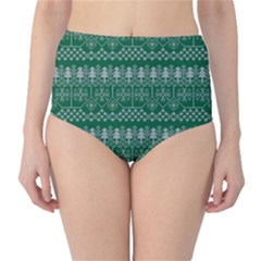 Christmas Knit Digital Classic High-waist Bikini Bottoms