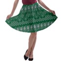 Christmas Knit Digital A-line Skater Skirt View1