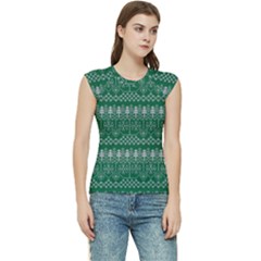 Christmas Knit Digital Women s Raglan Cap Sleeve Tee by Mariart