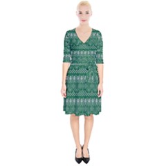 Christmas Knit Digital Wrap Up Cocktail Dress