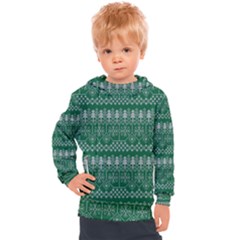 Christmas Knit Digital Kids  Hooded Pullover