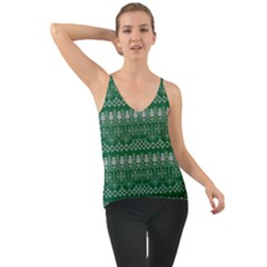 Christmas Knit Digital Chiffon Cami