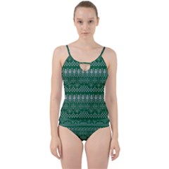 Christmas Knit Digital Cut Out Top Tankini Set