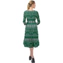 Christmas Knit Digital Ruffle End Midi Chiffon Dress View2