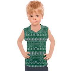 Christmas Knit Digital Kids  Sport Tank Top