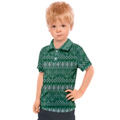 Christmas Knit Digital Kids  Polo Tee