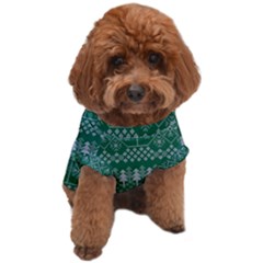 Christmas Knit Digital Dog T-shirt by Mariart