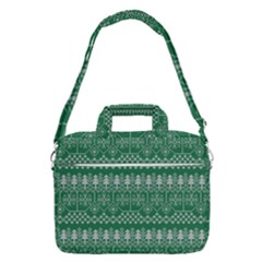 Christmas Knit Digital Macbook Pro Shoulder Laptop Bag  by Mariart