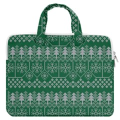 Christmas Knit Digital Macbook Pro Double Pocket Laptop Bag